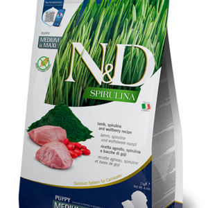 N&D Spirulina -   Lamb, Spirulina and Wolfberry puppy medium & maxi