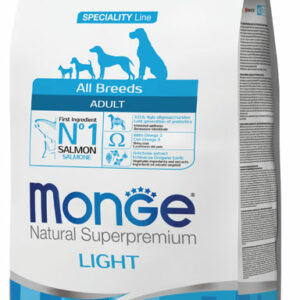 Monge - Natural Superpremium All Breeds Adult Light Salmone con Riso (Copia)