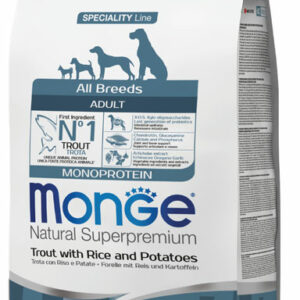 Monge - Natural Superpremium All Breeds Adult Monoprotein Trota con Riso e Patate (Copia)
