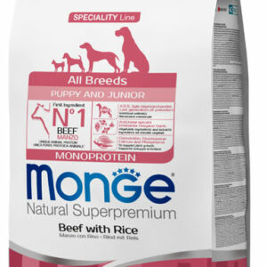 Monge - Natural Superpremium All Breeds Puppy & Junior Monoprotein Manzo con Riso (Copia)