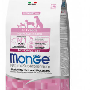 Monge - Natural Superpremium All Breeds Puppy & Junior Monoprotein Maiale con Riso e Patate (Copia)