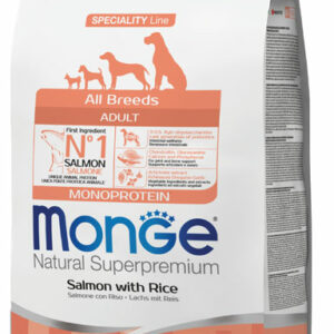 Monge - Natural Superpremium All Breeds Adult Monoprotein Salmone con Riso (Copia)
