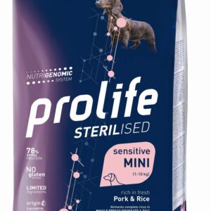 Prolife -   Sterilised Sensitive Adult Pork & Rice - Mini (Copia)
