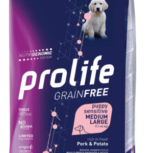 Prolife -  Grain Free Puppy Sensitive Pork & Potato - Medium/Large (Copia)