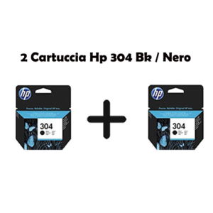 2 Pz. Cartuccia Originale nero hp 304 Bk N9K06AE